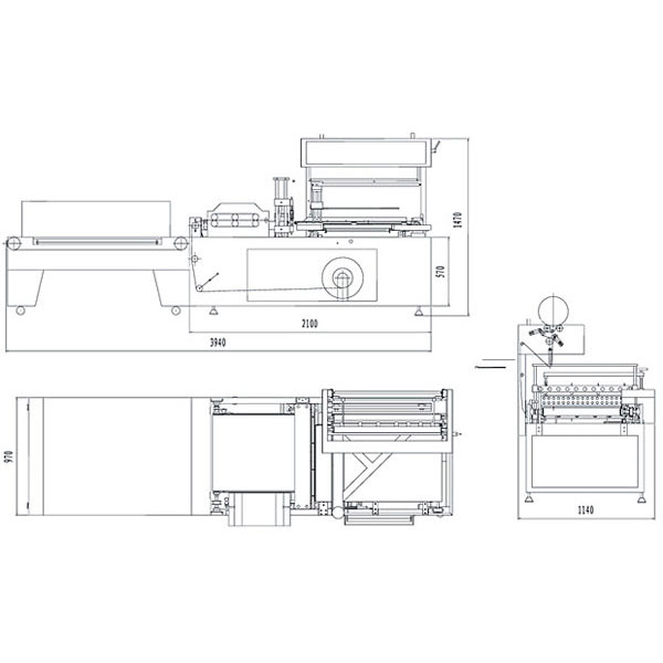 GB-600全自動滾邊封切熱收縮包裝機(jī)平面設(shè)計(jì)圖